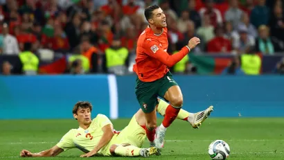 Kristijano Ronaldo protiv Španije (©Reuters)