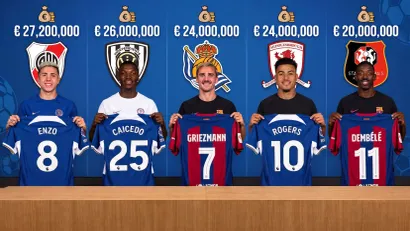 Fernandes, Kaisedo, Grizman, Rodžers i Dembele