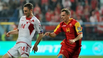 Luka Đorđević u dresu reprezentacije Crne Gore (©AFP)