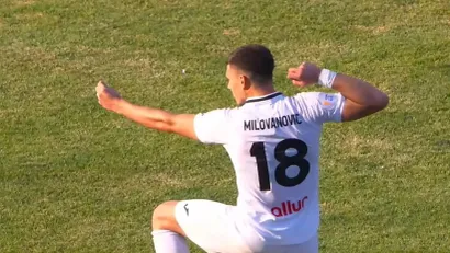 Uroš Milovanović posle gola protiv Atiraua (©YouTube)