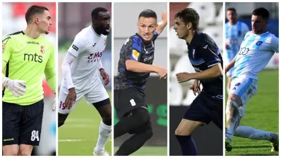 Balević (Napredak), Dukure (Javor), Jovanović (TSC), Subotić (Spartak), Spiridonović (Smederevo) (©Starsport)
