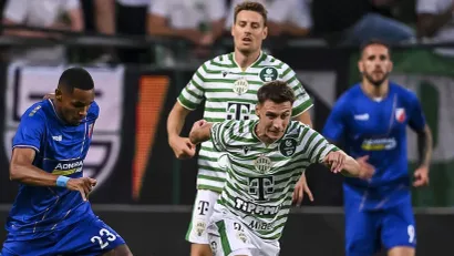 Fudbaler Ferencvaroša Marijus Korbu protiv Vojvodine (©Starsport)