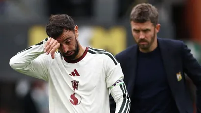 Bruno Fernandes i Majkl Kerik (©Reuters)