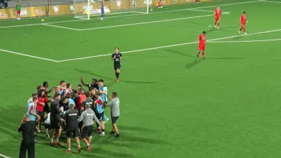 OFK Vršac slavi treći gol (©YouTube)