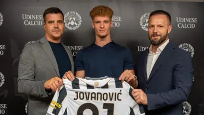 Lazar Jovanović sa menadžerom Andrijom Kaluđerovićem