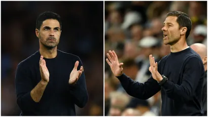 Mikel Arteta i Ćabi Alonson (©Reuters)
