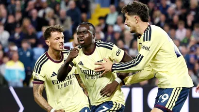 Fudbaleri Arsenala proslavljaju gol