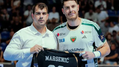 Ivan Dimitrijević i Mijajlo Marsenić (©RK Partizan/Maja Nastić)