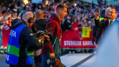 Kristijano Ronaldo protiv Norveške (©Reuters)