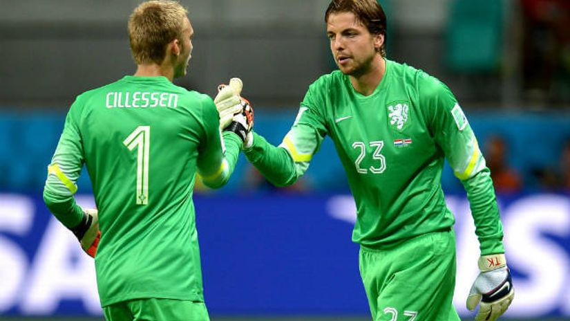 "Jasper Silesen i Tim Krul"