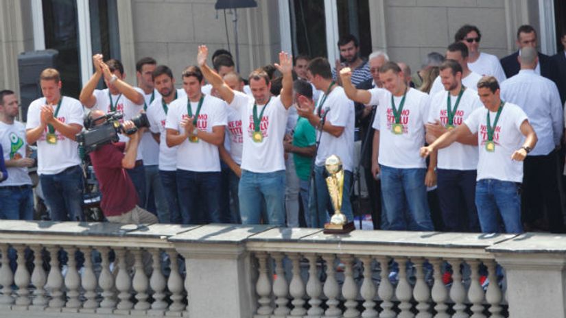 "Reprezentativci Srbije na dočeku"