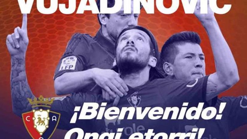 "vest o Vujadinovićevom dolasku na sajtu Osasune"
