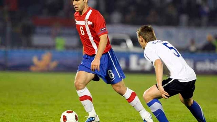"Bane Ivanović na meču sa Estonijom 2011. godine"