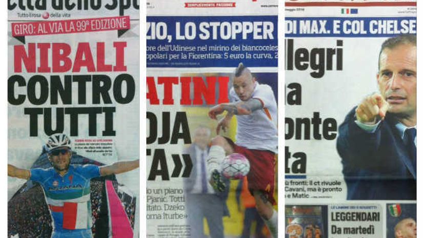 "naslovne strane italijanske štampe"