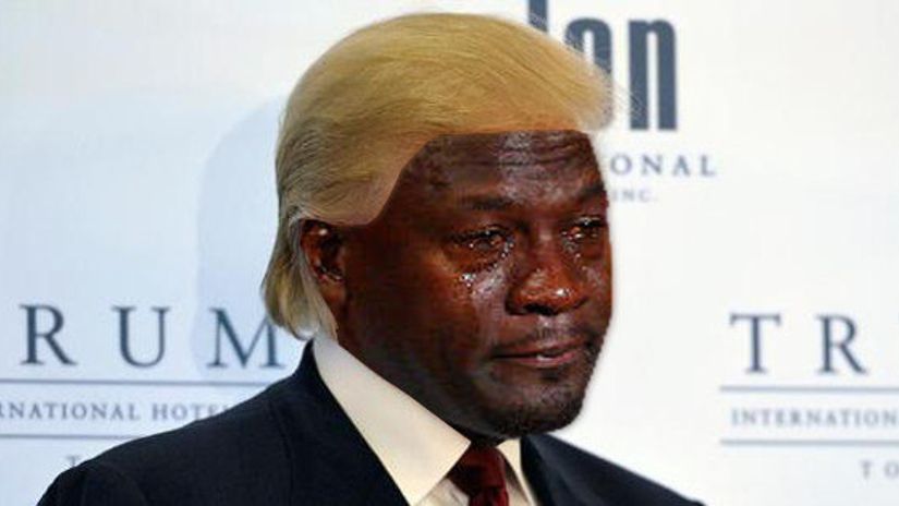 "Meme plačućeg Džordana sa frizurom Donalda Trampa"