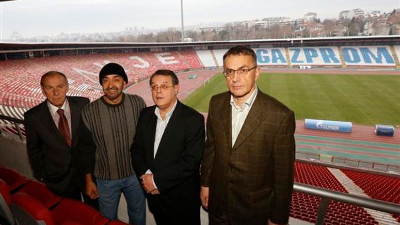 "Dragan Džajić, šeik Bin Zajed i Nebojša Čović "