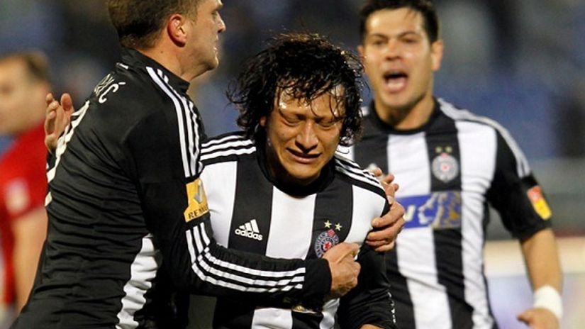 "Predrag Luka u zagrljaju sa Nemanjom Kojićem"