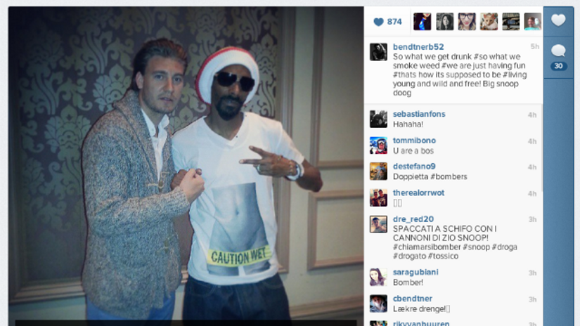 "Niklas Bendtner i Snup Dog"