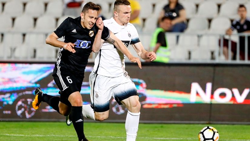 Miladin Stevanović (Čukarički) i Đorđe Ivanović (Partizan)