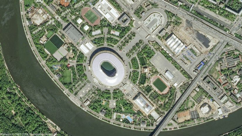 Satelitski snimak stadiona Lužnjiki u Moskvi