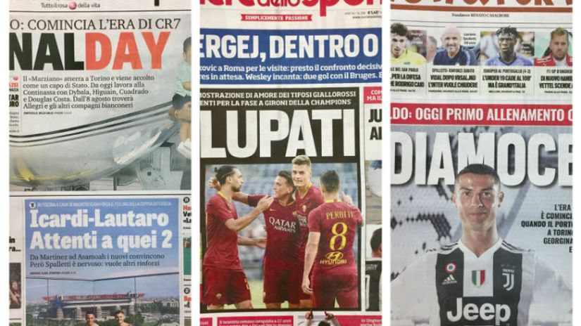 Naslovne strane italijanske sportske štampe
