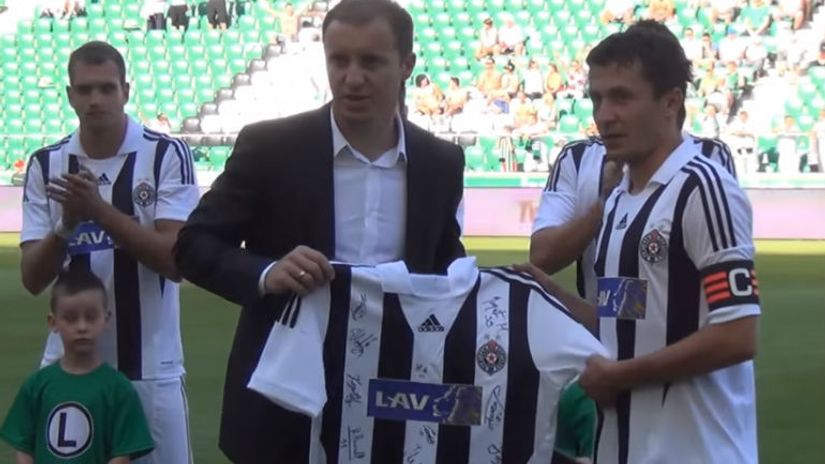Aleksandar Vuković i Saša Ilić pred prijateljski meč Legija – Partizan 2013. godine