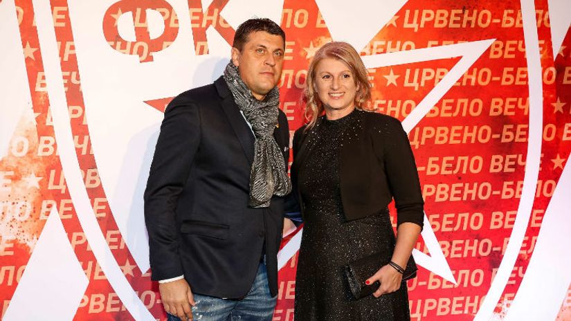 Milojević sa suprugom Danijelom