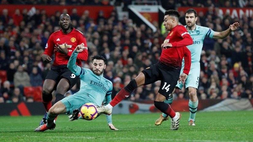 Sead Kolašinac (Arsenal) i Džesi Lingard (Man. Junajted)