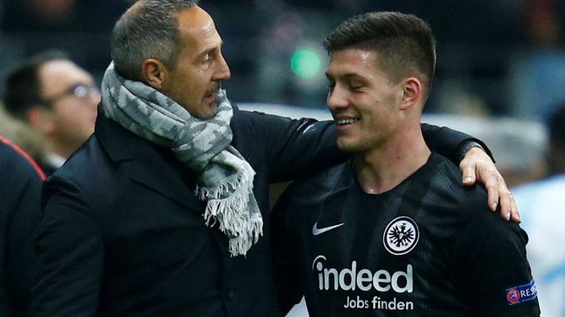 Jović i trener Huter
