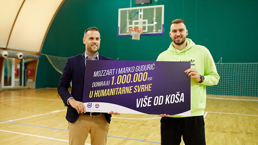 Dejan Kosanović, direktor marketinga Mozzarta i košarkaš Marko Gudurić