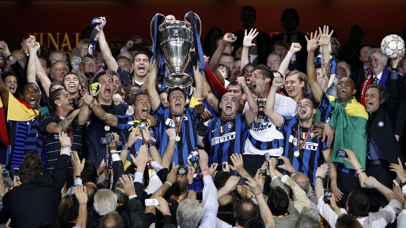 Slavlje Intera posle osvajanja Lige šampiona 2010. u Madridu, © Reuters