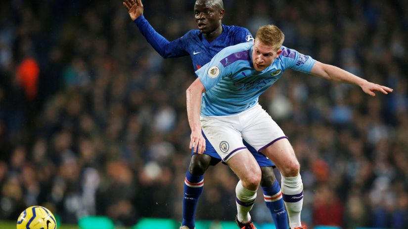 Engolo Kante (Čelsi) i Kevin de Brajne (Man. Siti)
