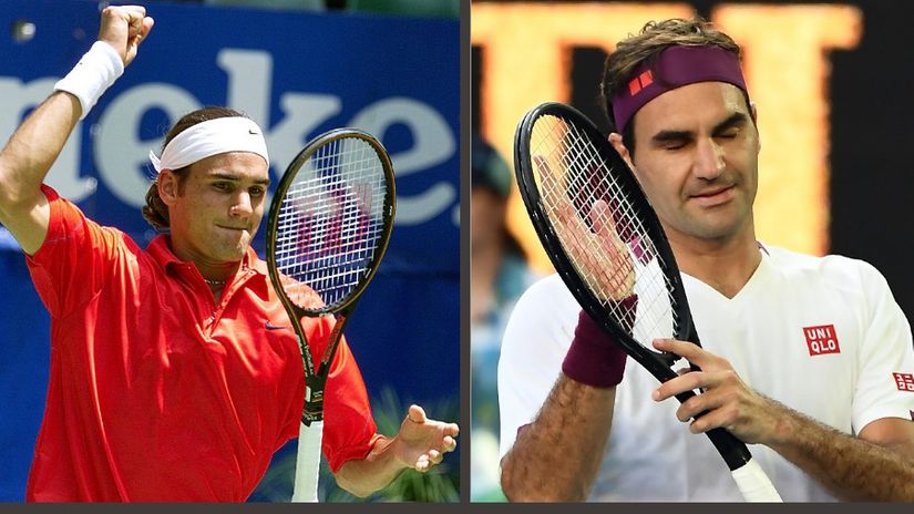 Federer nekad i sad (©AFP)