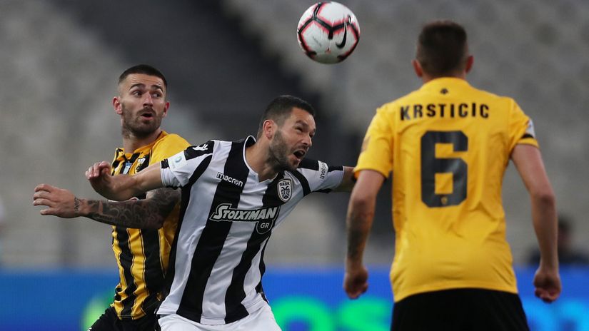 Detalj sa prošlogodišnjeg dvoboja AEK-a i PAOK-a (©Reuters)