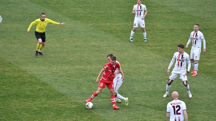Nikola Čumić protiv Voždovca (© Star sport)