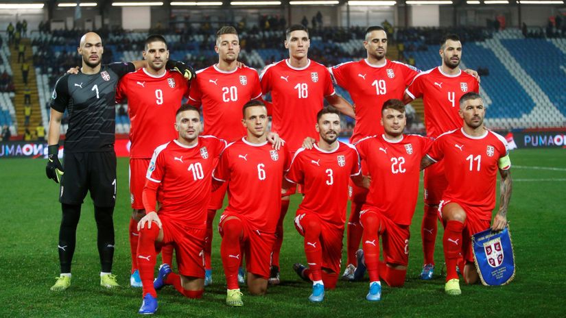 Tim Srbije protiv Luksemburga (©Reuters)