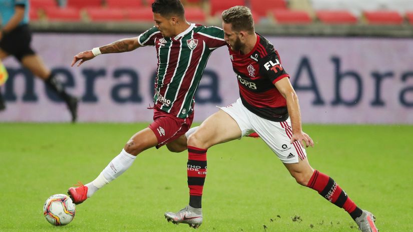 Evanilson (Fluminense) i Leo Pereira (Flamengo)