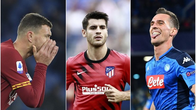 Džeko, Morata, Milik (©AFP)