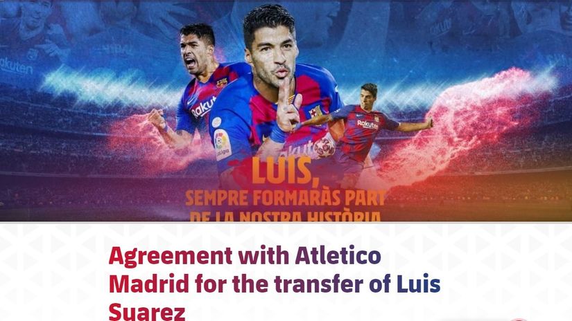 Potvrda sa sajta Barselone (©FC Barcelona)