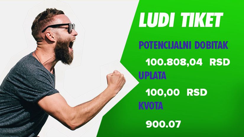 LUDI TIKET, ponedeljak, 100.808 dinara: Žarkovačke kombinacije