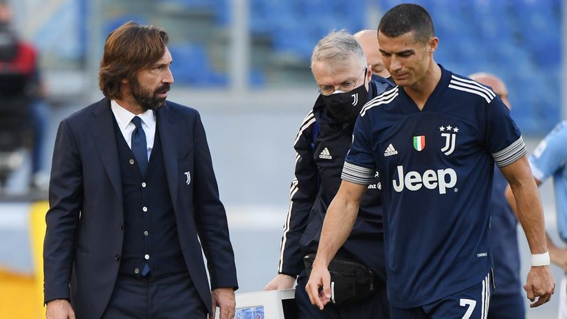 Andrea Pirlo i Kristijano Ronaldo (©Reuters)