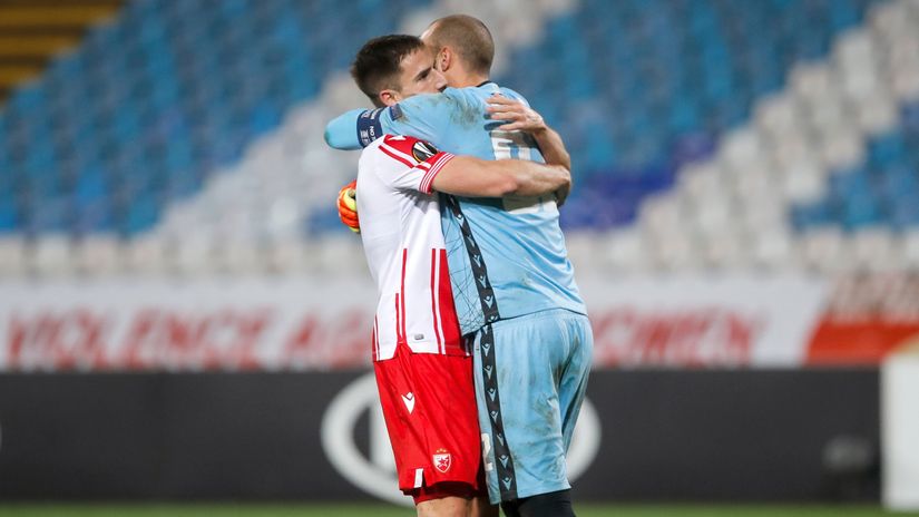 Borjan i Degenek u prvom meču protiv Genta (©Star Sport)
