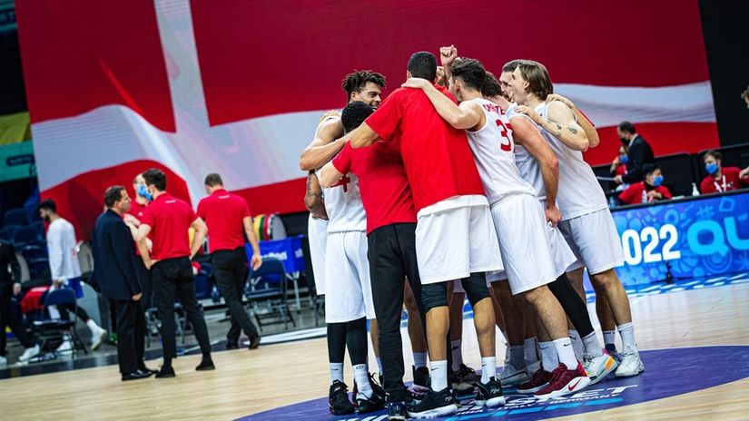 Košarkaši Danske slave pobedu (©FIBA Basketball) 