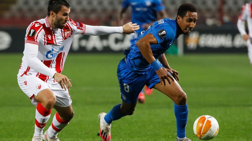 Milan Gajić (Crvena zvezda) i Džon Moskera (Liberec)