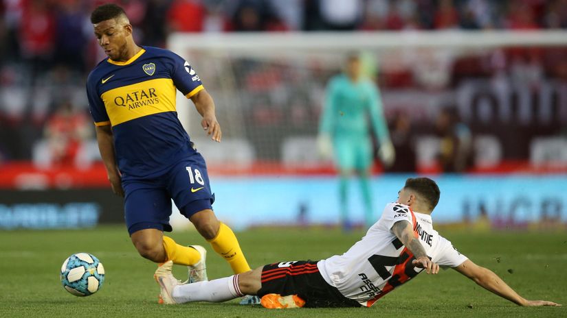 Frank Fabra (Boka Juniors) i Gonzalo Montijel (River Plejt)