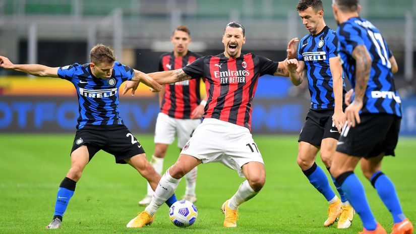 Nikolo Barela (Inter) i Zlatan Ibrahimović (Milan)