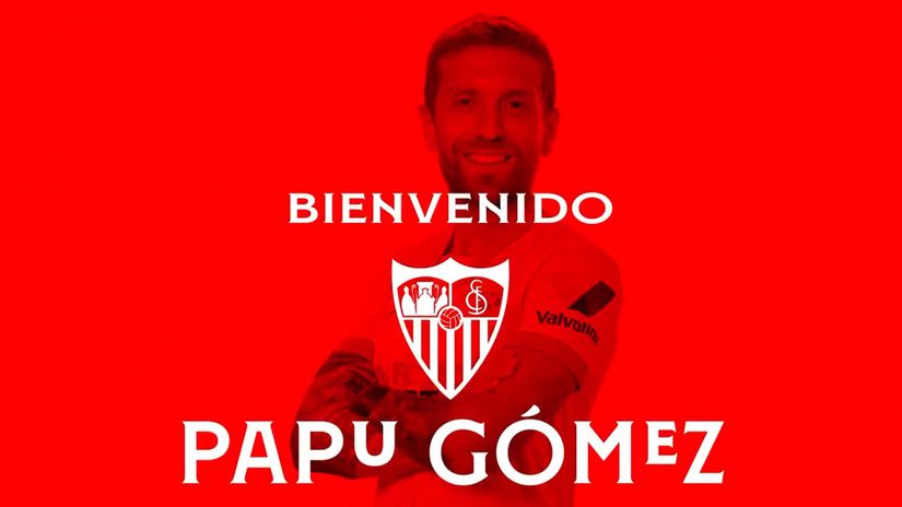 Papu Gomez (©Twitter/Sevilla CF)