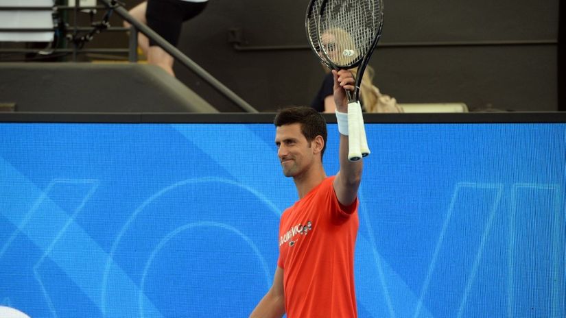 Novak Đoković posle prvog meča u 2021. (©AFP)