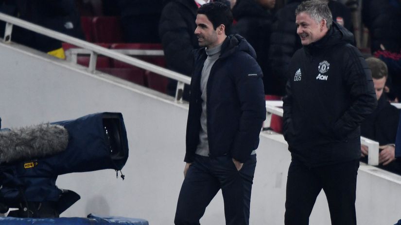 Mikel Arteta i Ole Gunar Solskjer (©Reuters)