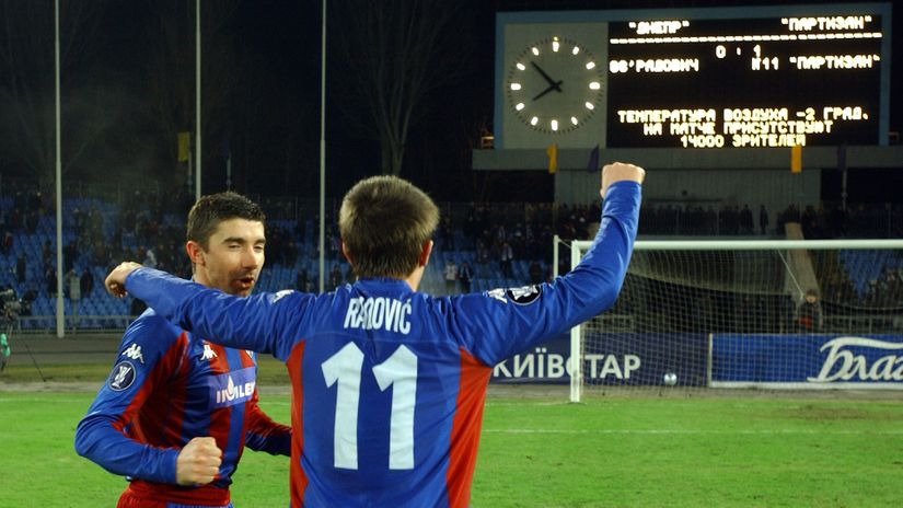 Miroslav Radović proslavlja pobedu nad Dnjeprom (©MN Press)
